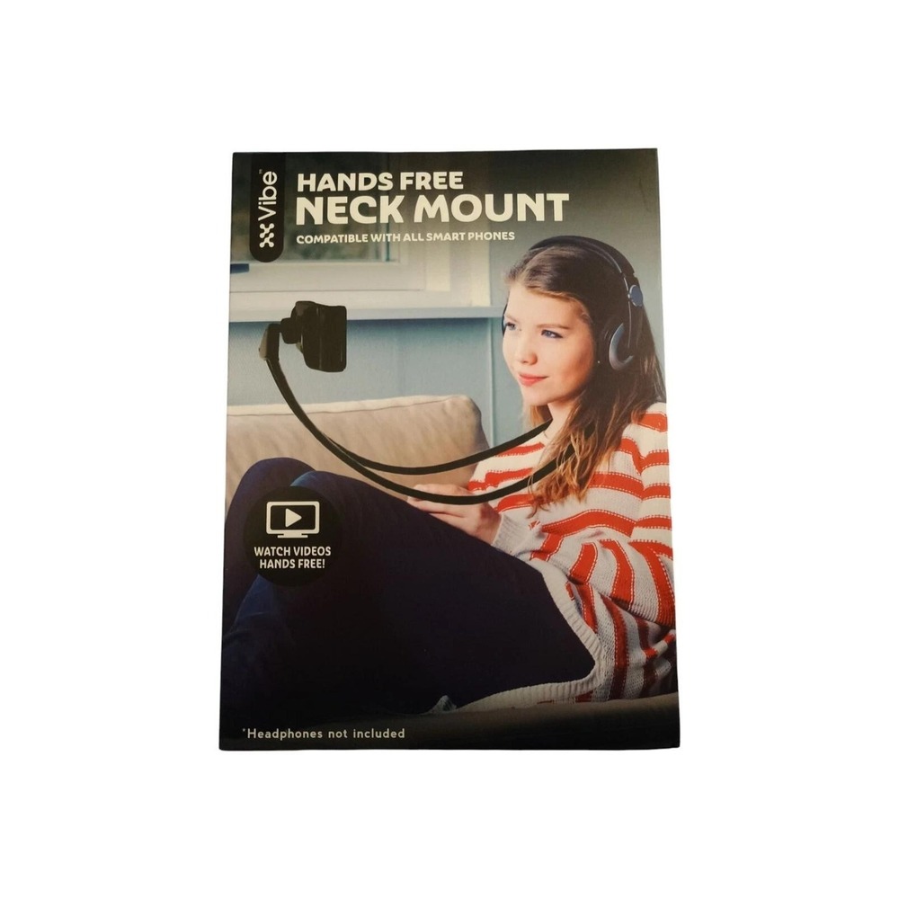 NEW/UNOPENED VIBE Hands Free Neck Mount - Compatible‎ w/ all Smart Phones-BLK